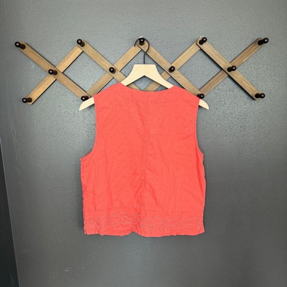 Vintage Y2K 90s Cherokee linen and cotton vest tank top size large - Picture 3 of 5